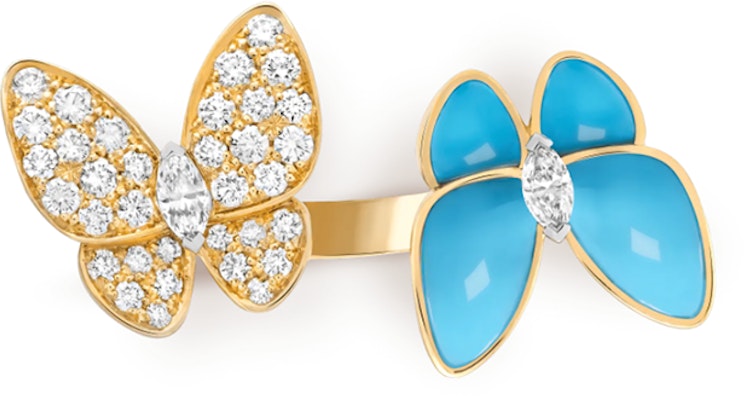 (W) Van Cleef & Arpels Two Butterfly Cincin Emas Kuning Antara Jari. VCARP7UZ00 Shop (W) Van Cleef & Arpels Two Butterfly Cincin Emas Kuning Antara Jari. VCARP7UZ00