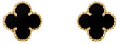 Buy (W) 梵克雅寶Vintage Alhambra 15mm三葉草黃金黑瑪瑙耳環女士款 VCARA44200