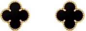 Shop (W) 梵克雅寶Vintage Alhambra 15mm三葉草黃金黑瑪瑙耳環女士款 VCARA44200