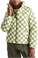 (Women) Vans Retro Checkerboard Puffer Jacket Green. VN0A7YK6310 (Women) Vans Retro Checkerboard Puffer Jacket Green. VN0A7YK6310