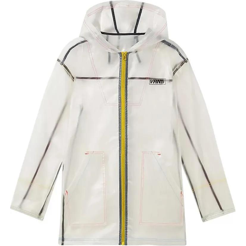(Women) Vans  Transparent Waterproof Casual Jacket - White VN0A4MVLWHT