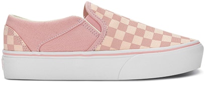 Vans Asher 高底運動鞋 防滑耐磨 低筒 板鞋 女款 粉白 Order Vans Asher 高底運動鞋 防滑耐磨 低筒 板鞋 女款 粉白