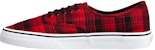 반스 어센틱 체크 레드블랙 (Bans Aoseantik Chekeu Redeublaek) VN0A348AM1U