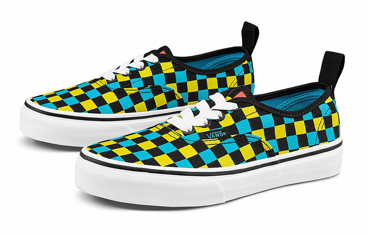 Lookbook 大童 Vans Authentic 低筒 兒童滑板鞋 黑黃棋盤格