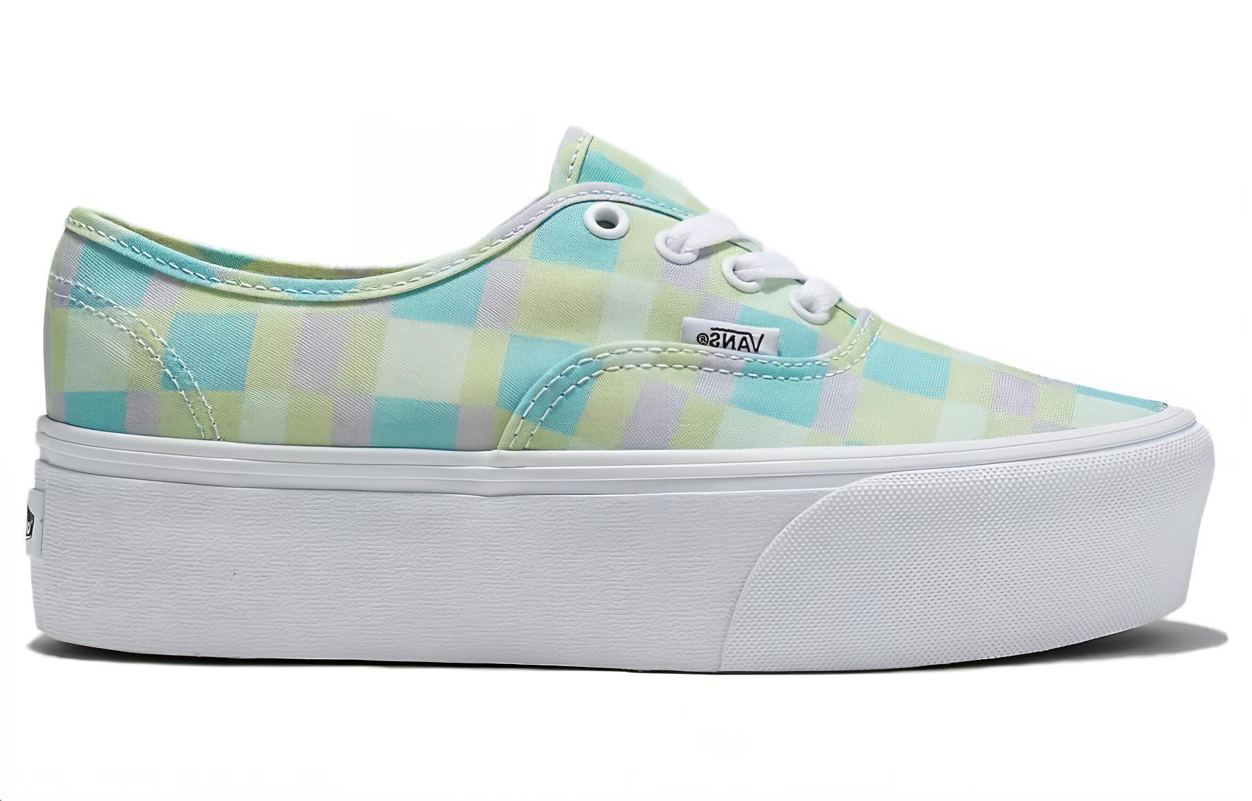 Order (W) Vans Authentic Pastel Picnic Stackform Zapatos 'Verde Blanco' VN0A5KXXPP5