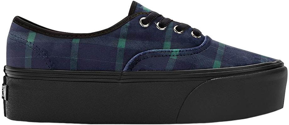 (Women) Vans Authentic Stackform 'Velvet Plaid - Green Black' VN0A5KXX203 Order (Women) Vans Authentic Stackform 'Velvet Plaid - Green Black' VN0A5KXX203