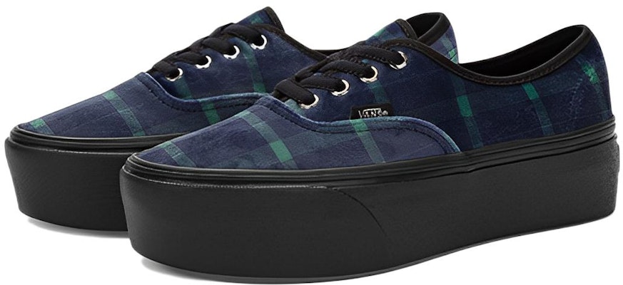 (Women) Vans Authentic Stackform 'Velvet Plaid - Green Black' VN0A5KXX203 Lookbook (Women) Vans Authentic Stackform 'Velvet Plaid - Green Black' VN0A5KXX203