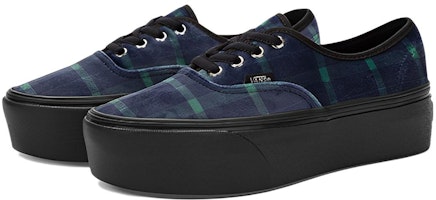 (W) Vans Authentic Stackform 'Terciopelo Cuadros - Verde Negro' VN0A5KXX203 Lookbook (W) Vans Authentic Stackform 'Terciopelo Cuadros - Verde Negro' VN0A5KXX203