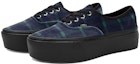 Lookbook (W) Vans Authentic Stackform 'Velvet Plaid - Hijau Hitam' VN0A5KXX203