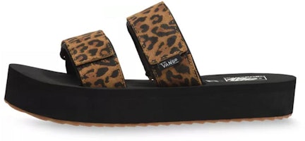 (Women) Vans Cayucas Sandal Leopard Print Black VN0A4U1X4Y5 (Women) Vans Cayucas Sandal Leopard Print Black VN0A4U1X4Y5
