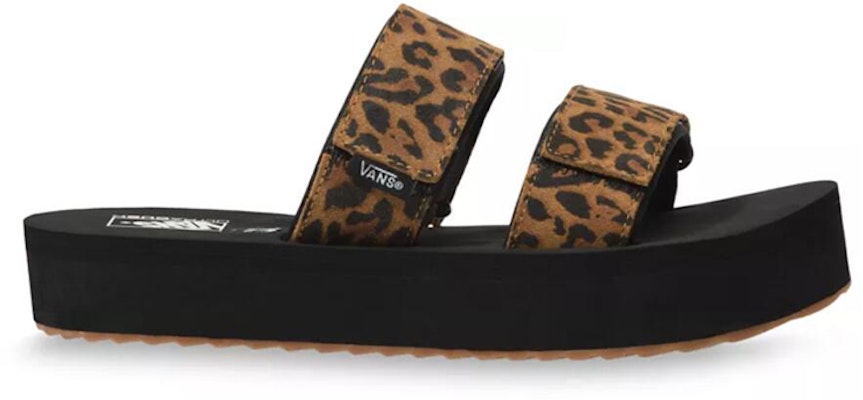 Vans Cayucas 潮流運動拖鞋 女款 黑豹紋 Order Vans Cayucas 潮流運動拖鞋 女款 黑豹紋