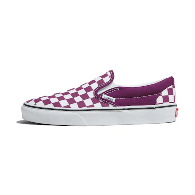 (W) Vans Classic Slip-On Checkerboard 'Purple'