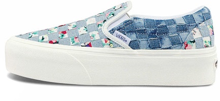 (Women) Vans Classic Slip-On Stackfoam Denim Weave VN0A7Q5RB12 (Women) Vans Classic Slip-On Stackfoam Denim Weave VN0A7Q5RB12