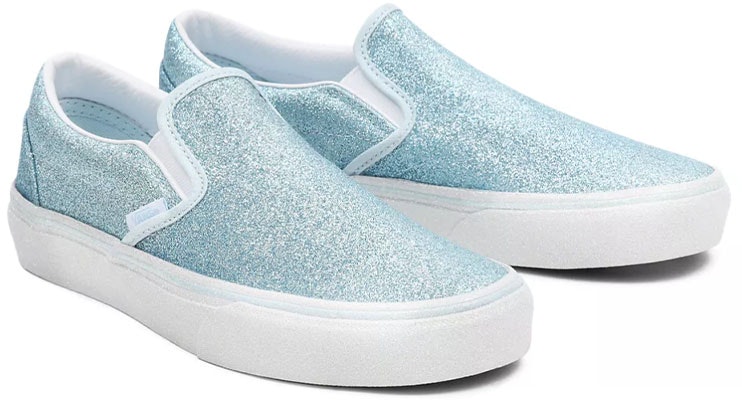 Vans Glitter Classic Slip-On 'Blue White' VN000XG8B07 Lookbook Vans Glitter Classic Slip-On 'Blue White' VN000XG8B07