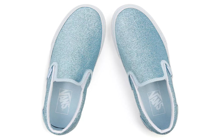 Shop Vans Glitter Classic Slip-On 'Blue White' VN000XG8B07
