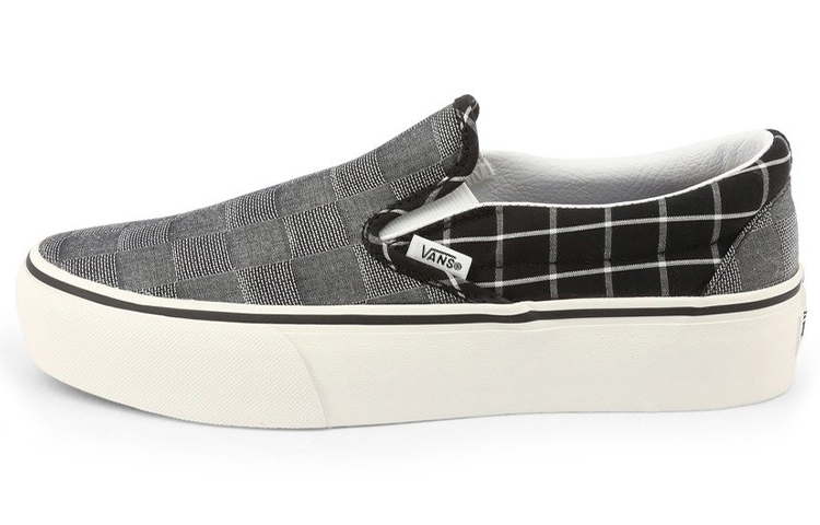 Buy Vans Slip-On Kasut Skate Kotak-Kotak 'Kelabu Hitam' VN0A3JEZ1AW