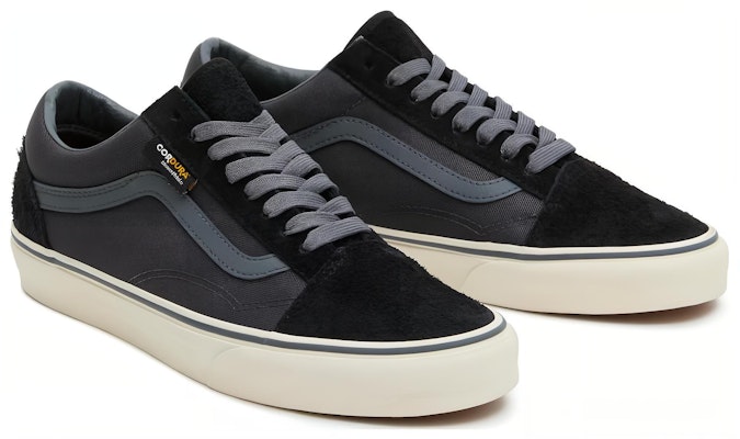 Vans Old Skool 防滑減震 低筒 滑板鞋 女款 黑藍色 Lookbook Vans Old Skool 防滑減震 低筒 滑板鞋 女款 黑藍色