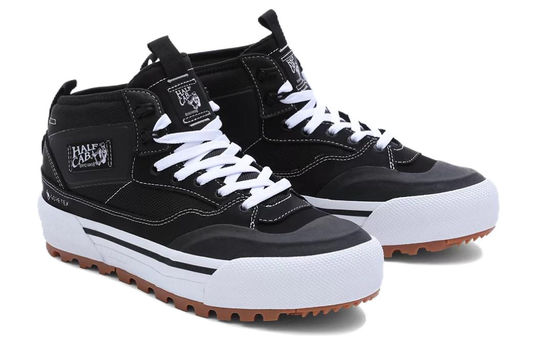 Lookbook Vans Half Cab Gore-Tex Mte-3 防滑減震 中筒 滑板鞋 女款 黑白
