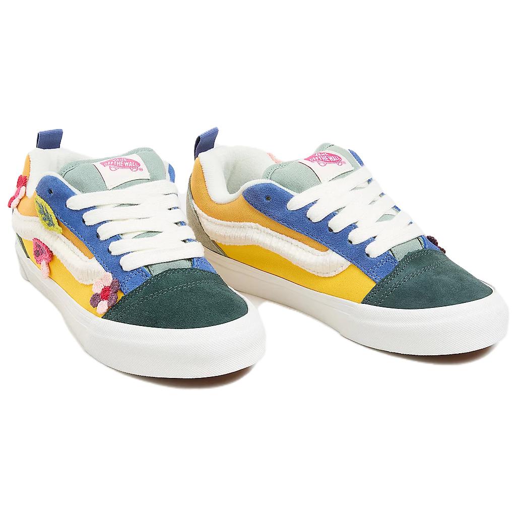 Shop Vans Knu Skool 舒適時尚 防滑耐磨 低筒 板鞋 男女同款 黃綠藍色