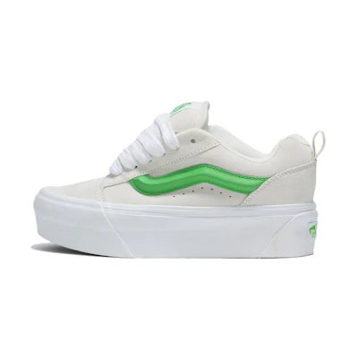 (W) Vans Knu Stack Casual Platform Shoes 'White Green'
