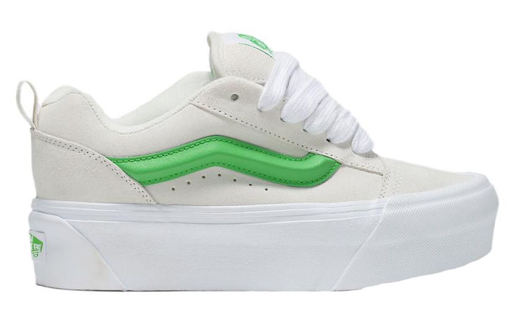 Order (W) Kasut Platform Kasual Vans Knu Stack 'Putih Hijau' VN000CP6CY9