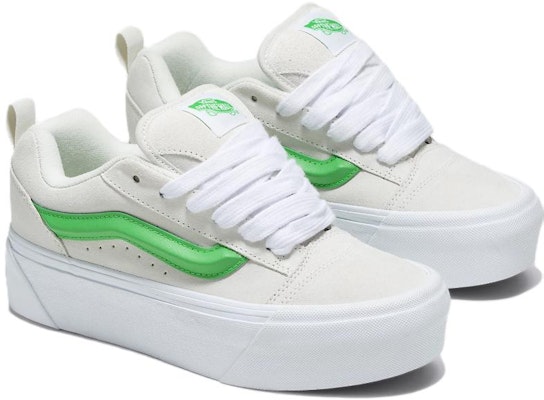 (Women) Vans Knu Stack Casual Platform Shoes 'White Green' VN000CP6CY9 Lookbook (Women) Vans Knu Stack Casual Platform Shoes 'White Green' VN000CP6CY9
