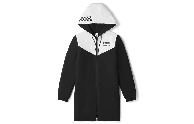 (Women) Vans Lightweight Windbreaker Checkered Jacket Women’s Black VN0A47VBBLK