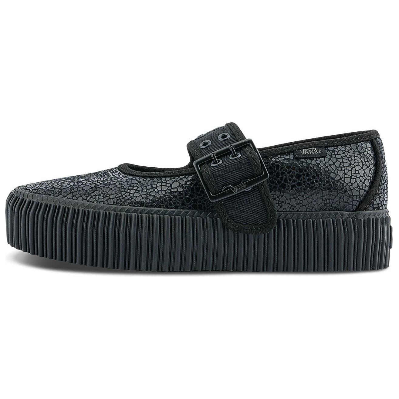 (Women) Vans Mary Jane Creeper Low-Top Black Shoes - Simple & Comfortable. VN000D07BLK