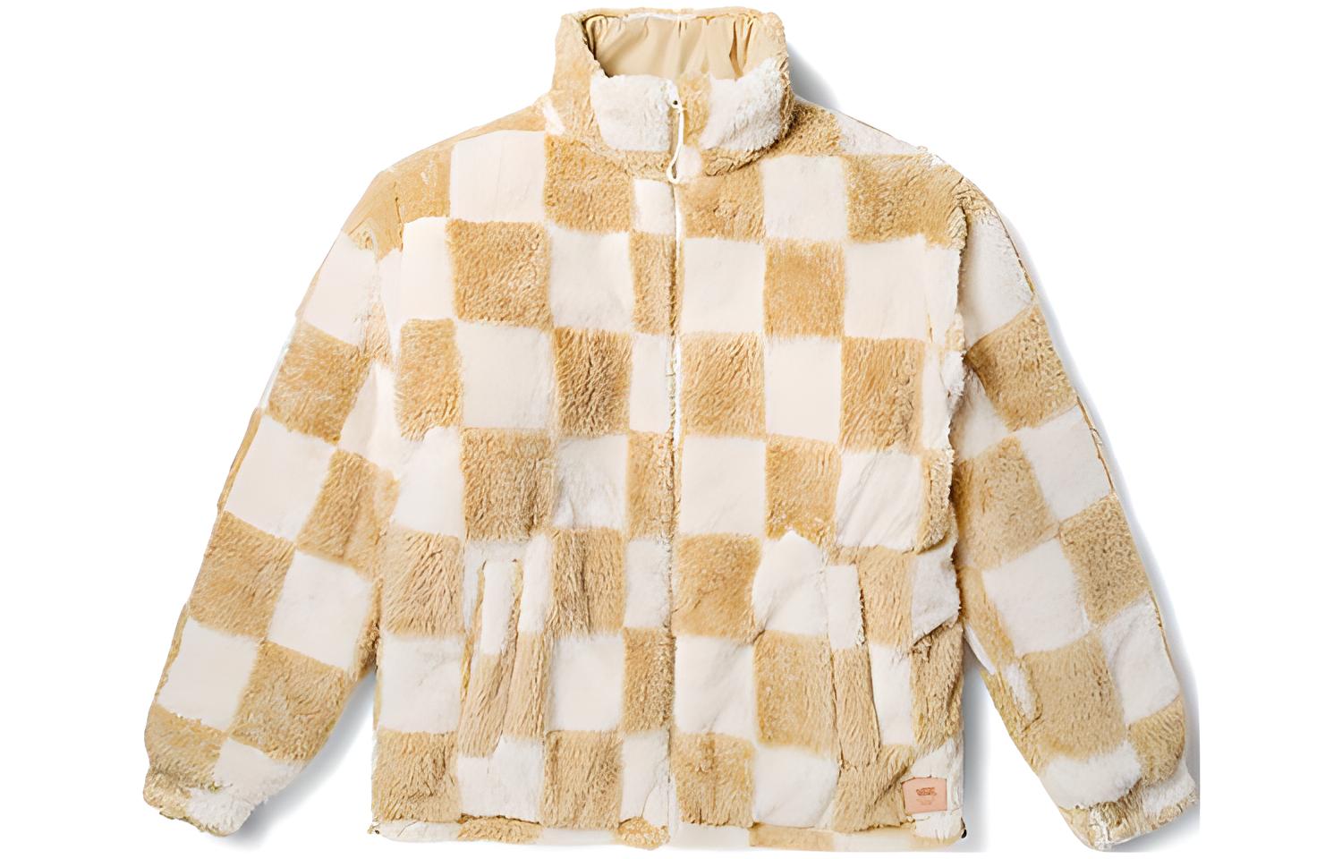 (Women) Vans MTE-1  Reversible Checkered Collar Warm Jacket Off-White. VN000F8YDJR