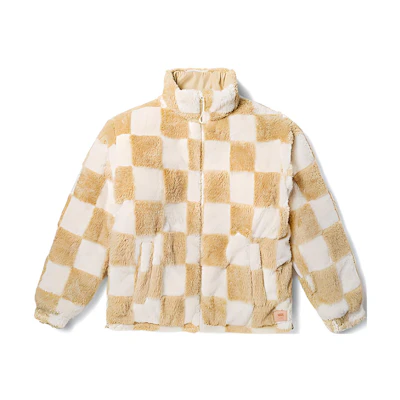 (Women) Vans MTE-1 Reversible Checkered Collar Warm Jacket Off-White. VN000F8YDJR