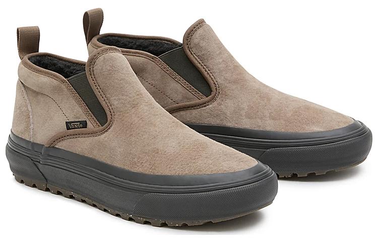 Lookbook Vans Slip MTE-1 舒適休閒 氣質百搭 耐磨保暖 中幫 板鞋 女款 棕色