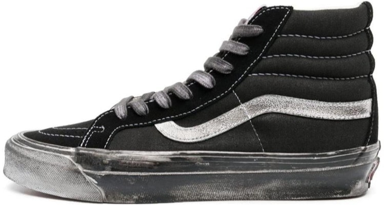 (Women) Vans OG Sk8Hi LX 'Stressed Black White' VN0A4BVBBA21 Buy (Women) Vans OG Sk8Hi LX 'Stressed Black White' VN0A4BVBBA21