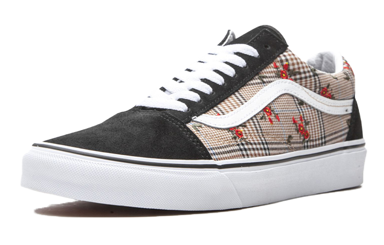 Order Vans OLD SKOOL (GLEN PLAID FLORAL) EMB 'Black White Red' VN0A4U3B2NV