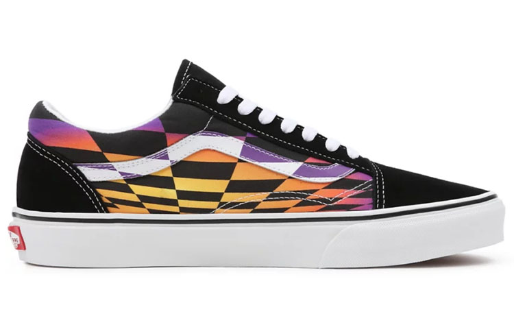 Vans Graphic Check Old Skool 'Black Purple Yellow' 圖 2