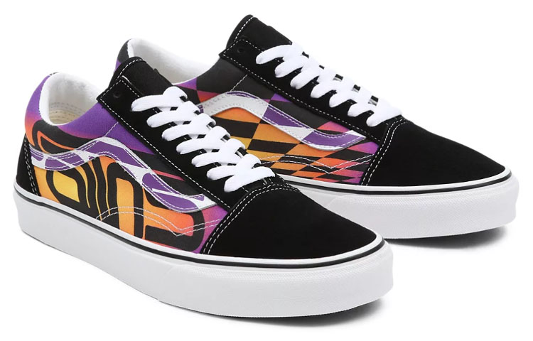 Vans Graphic Check Old Skool 'Black Purple Yellow' 圖 3