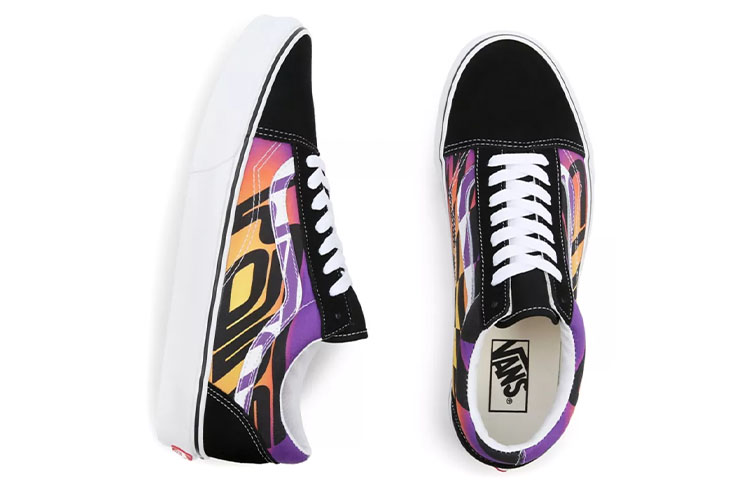 Vans Graphic Check Old Skool 'Black Purple Yellow' 圖 4