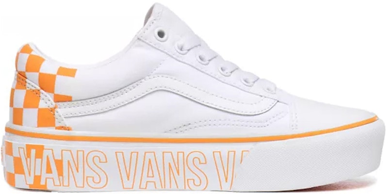 Vans Old Skool 厚底 女款 白橘 Order Vans Old Skool 厚底 女款 白橘