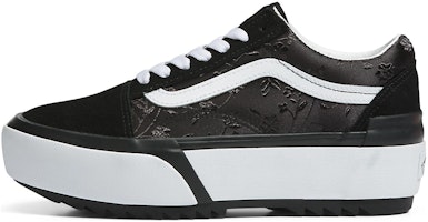 (Women) Vans Old Skool Stacked Shoes 'Satin Floral Black' VN0A4U15BLK (Women) Vans Old Skool Stacked Shoes 'Satin Floral Black' VN0A4U15BLK
