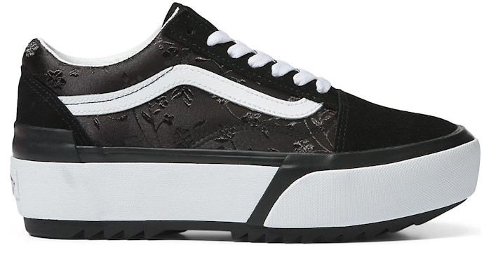 (Women) Vans Old Skool Stacked Shoes 'Satin Floral Black' VN0A4U15BLK Order (Women) Vans Old Skool Stacked Shoes 'Satin Floral Black' VN0A4U15BLK