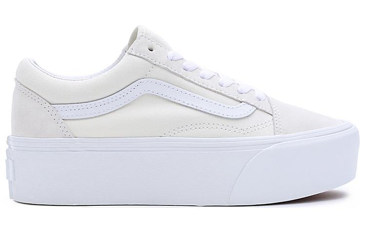 Order Vans Old Skool Stackform Mono 舒適百搭 耐磨透氣 低筒 滑板鞋 男女同款 白色