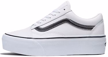 (Women) Vans Old Skool Stackform Leather 'White Black' VN0A7Q5MTWB (Women) Vans Old Skool Stackform Leather 'White Black' VN0A7Q5MTWB