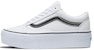 (W) Vans Old Skool Stackform Kulit 'Putih Hitam' VN0A7Q5MTWB