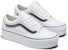 (W) Vans Old Skool Stackform Kulit 'Putih Hitam' VN0A7Q5MTWB