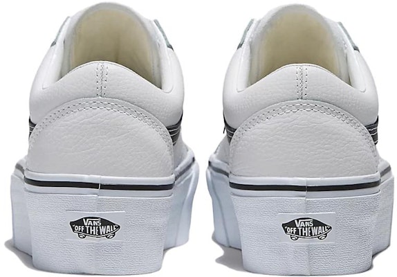 (W) Vans Old Skool Stackform Kulit 'Putih Hitam' VN0A7Q5MTWB Lookbook (W) Vans Old Skool Stackform Kulit 'Putih Hitam' VN0A7Q5MTWB