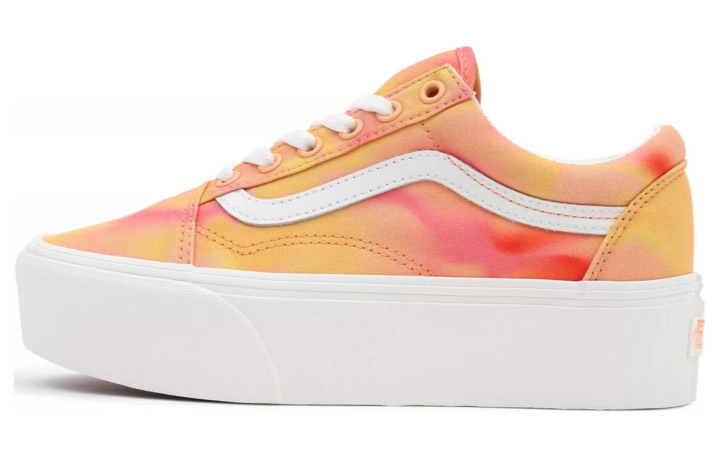 (Women) Vans Old Skool Stackform Shoes 'Orange White' VN0A7Q5MORA