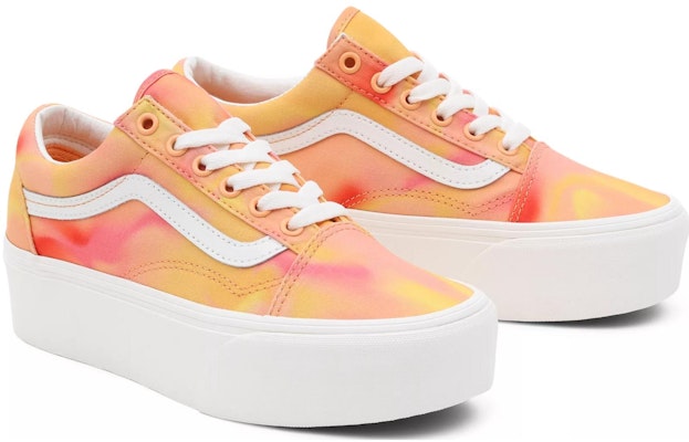 Vans Old Skool Stackform 潮流休閑 防滑耐磨 低筒 滑板鞋 男女同款 粉白 Lookbook Vans Old Skool Stackform 潮流休閑 防滑耐磨 低筒 滑板鞋 男女同款 粉白