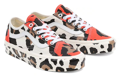 Vans Animal Old Skool Tapered Sneakers Black/White/Red