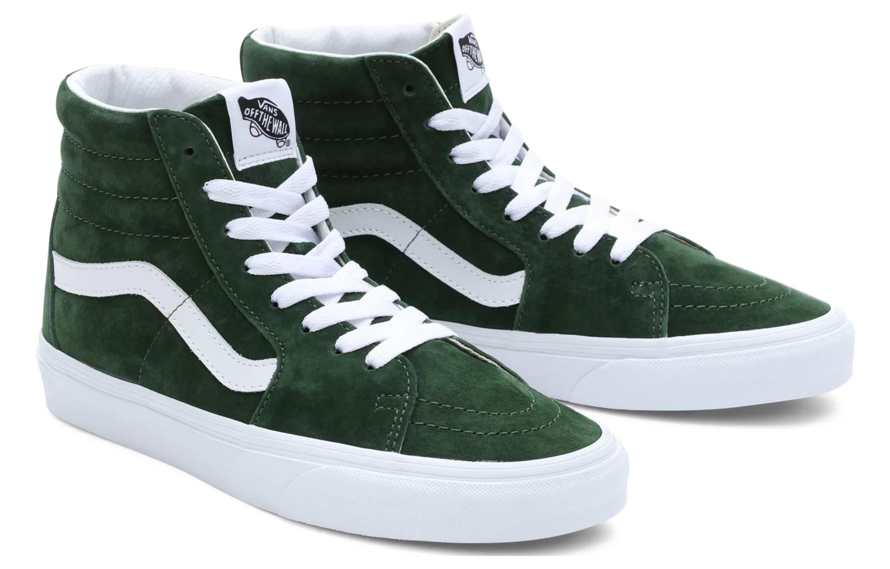 Lookbook (W) Vans Pig Suede Sk8-Hi 'Verde Blanco' VN0007NSBXU