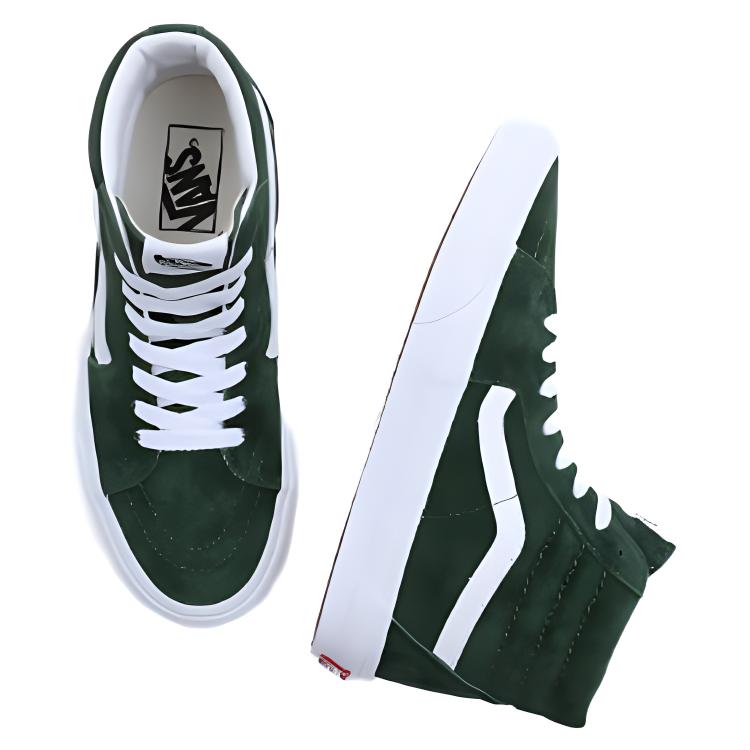 Shop (W) Vans Pig Suede Sk8-Hi 'Verde Blanco' VN0007NSBXU