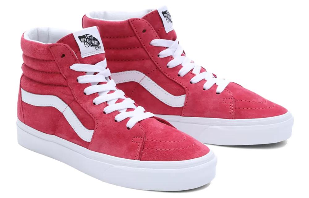 Lookbook Vans SK8 HI 舒適 防滑減震 高筒 滑板鞋 女款 復古紅